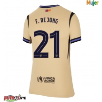 Camiseta Barcelona Frenkie de Jong #21 Visitante Equipación para mujer 2025-26 manga corta